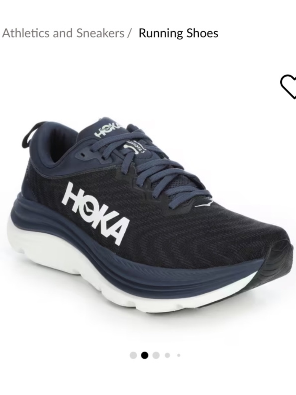 Hoka Men's Gaviota 5 Running Shoes - Navy/White. Worn once.